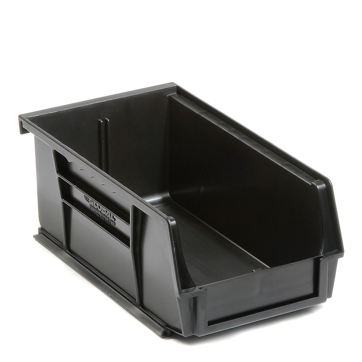 Global Industrial SB473BK Plastic Hang & Stack Bin, Black - 7.375 x 4.125 x 3 in.