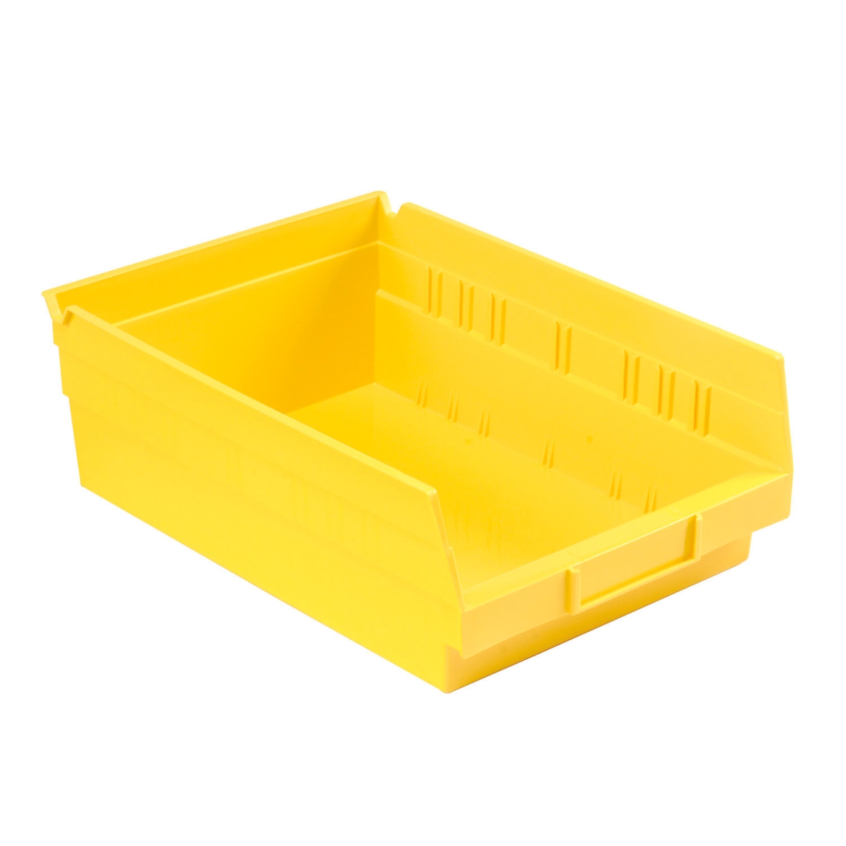 Global Industrial 184843YL Plastic Nesting Storage Shelf Bin - 8.375 x 11.625 x 4 in. - Yellow