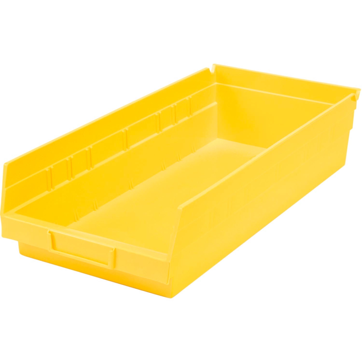 Global Industrial 184844YL Plastic Nesting Storage Shelf Bin - 8.375 x 17.875 x 4 in. - Yellow