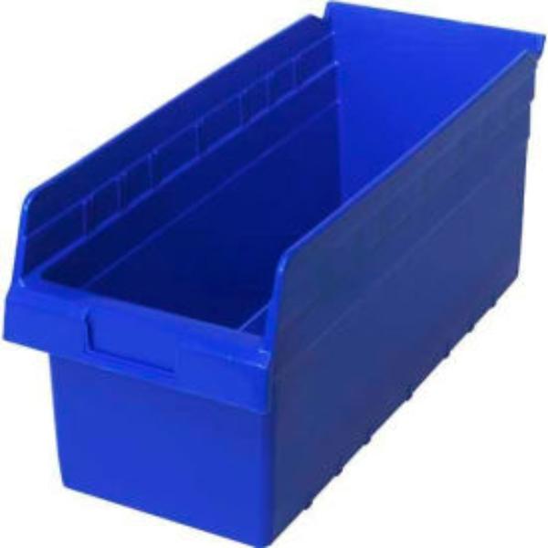 Nesting Shelf Bin - Blue - 8.375 x 17.875 x 8 in. - FDA Compliant