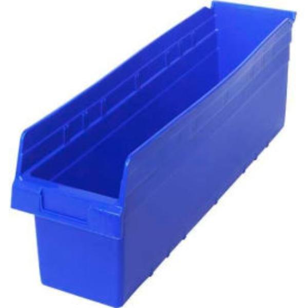 Nesting Shelf Bin - Blue - 8 in. Height - Durable Polypropylene