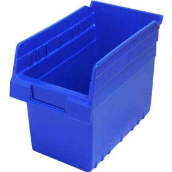 Nesting Shelf Bin QSB802 - Blue - 6.625 x 11.625 x 8 in. - Durable Design