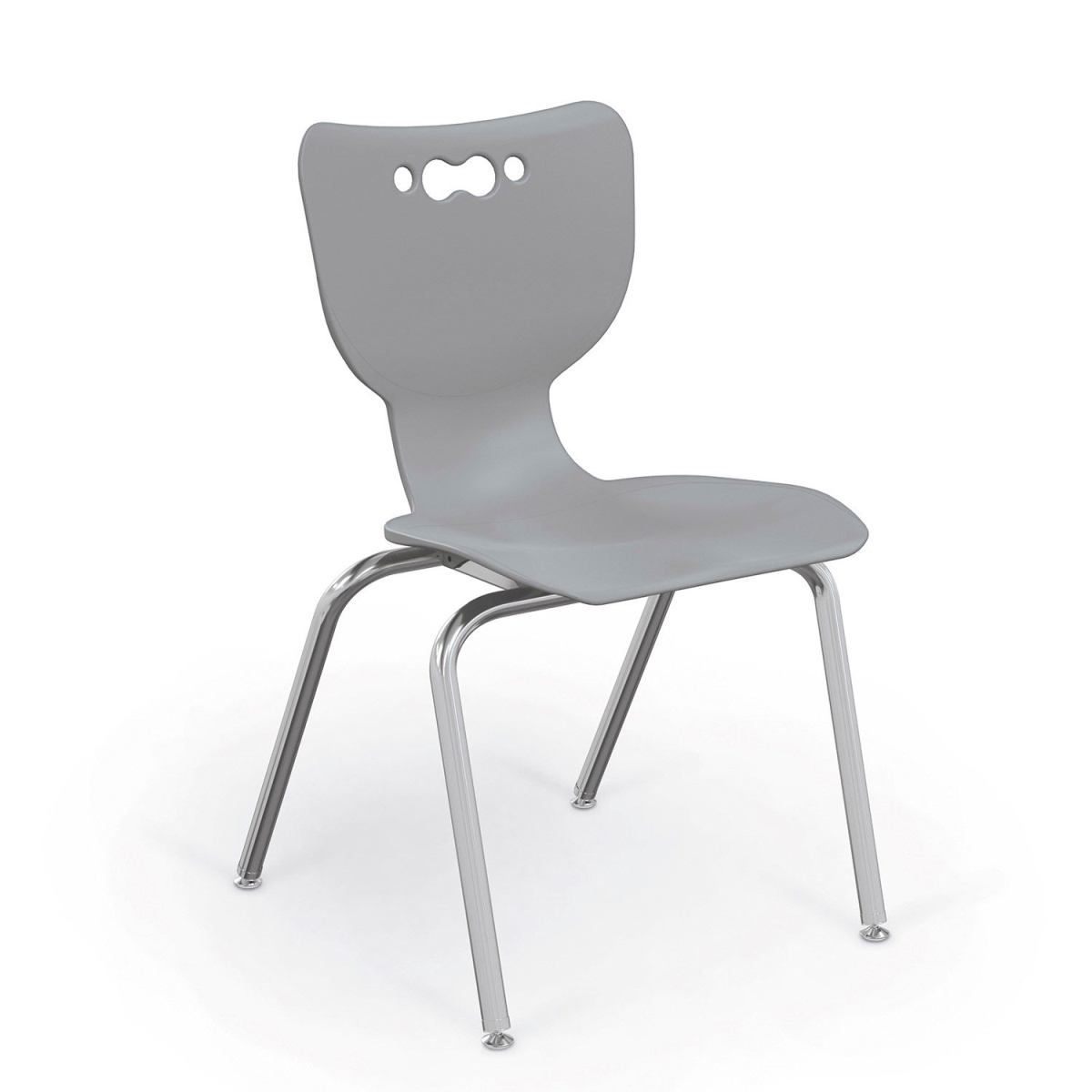 Picture of Balt B2300717 Hierarchy 18 in. Plastic Classroom Chair&#44; Chrome - Gray