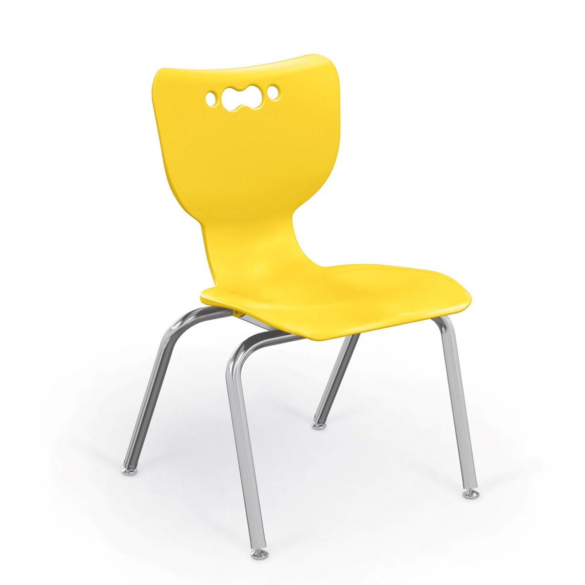 Picture of Balt B2300665 Hierarchy 16 in. Plastic Classroom Chair&#44; Chrome - Yellow