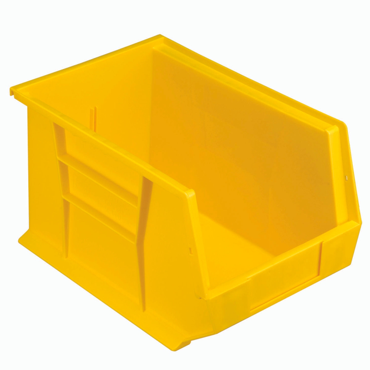 Global Industrial 4365409 Plastic Hang & Stack Bin - 13.625 x 8.25 x 8 in. - Yellow
