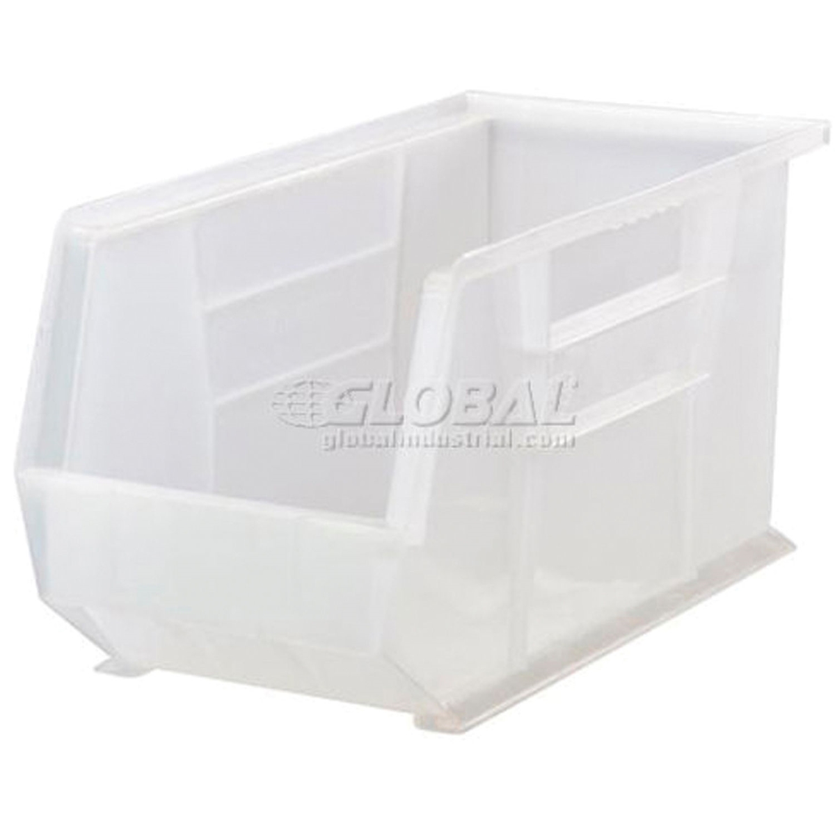 Global Industrial 1271900 Plastic Hang & Stack Bin - 18 x 8.25 x 9 in. - Clear