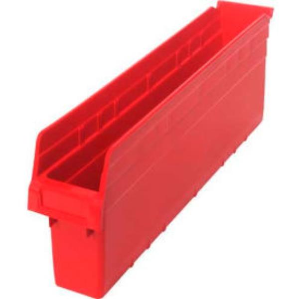 B970520 Plastic Nesting Shelf Bin QSB805 - 4.375 x 23.625 x 8 in. - Red