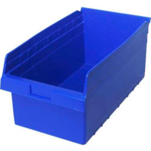 Nesting Shelf Bin QSB810 - Blue - 11.125 x 17.875 x 8 in. - Durable Design