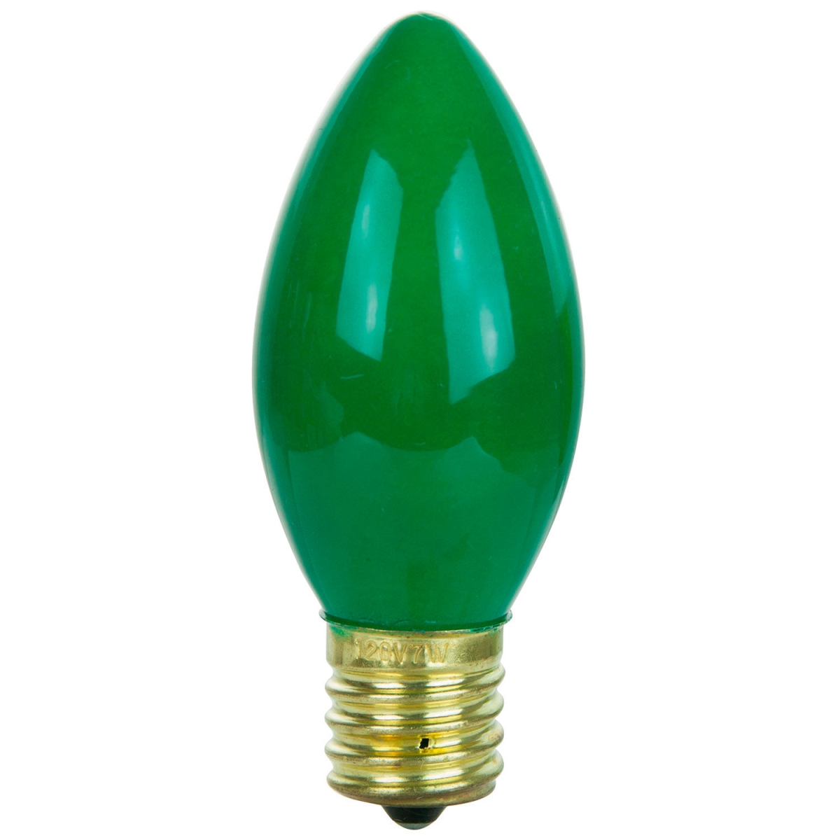 Incandescent C9 Holiday 7W E17 Base Christmas-Lights Nightlight Title 20 Green Light Bulbs, 25PK
