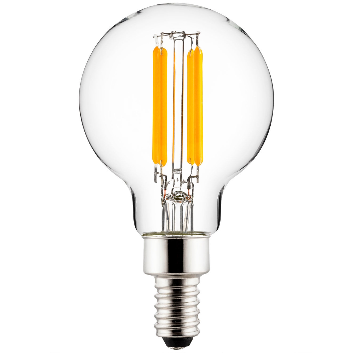 B3166966 Sunlite LED G16.5 Globe Light Bulb - E12 Base - 6W - 500 Lumens - 3000K - Warm White - Pack of 6