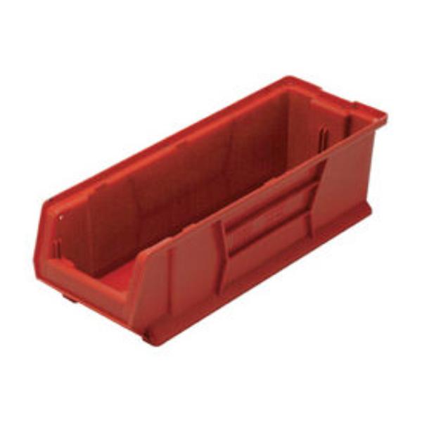Quantum Food Service QUS970 RD Hulk Stack Shelf Container - 29 7/8 x 8 1/4, Red, Case of 6