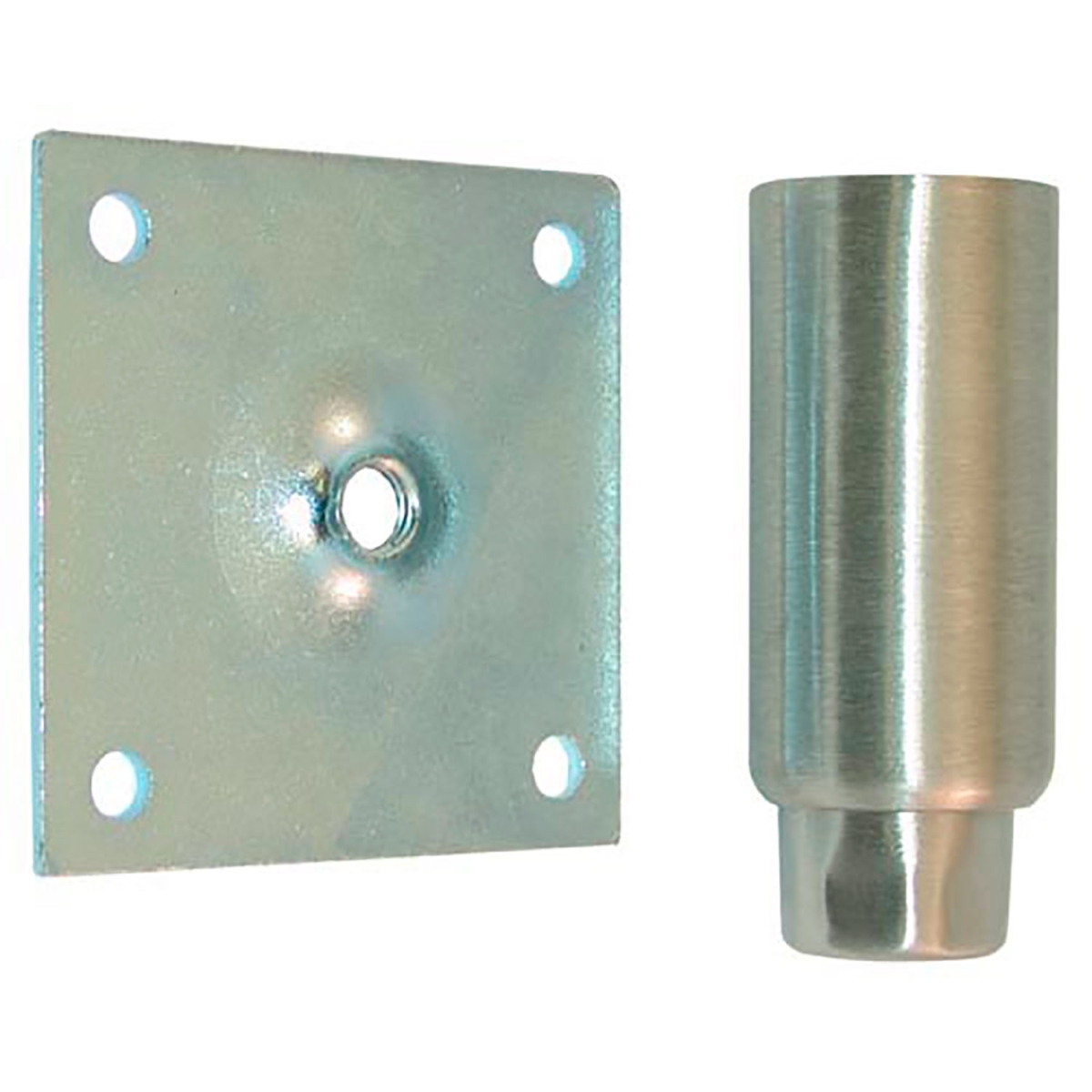 B2950712 26-3230 Stainless Steel 4 in. Adjustable Equipment Leg - Hex Foot - 3.5 in. Plate Mount