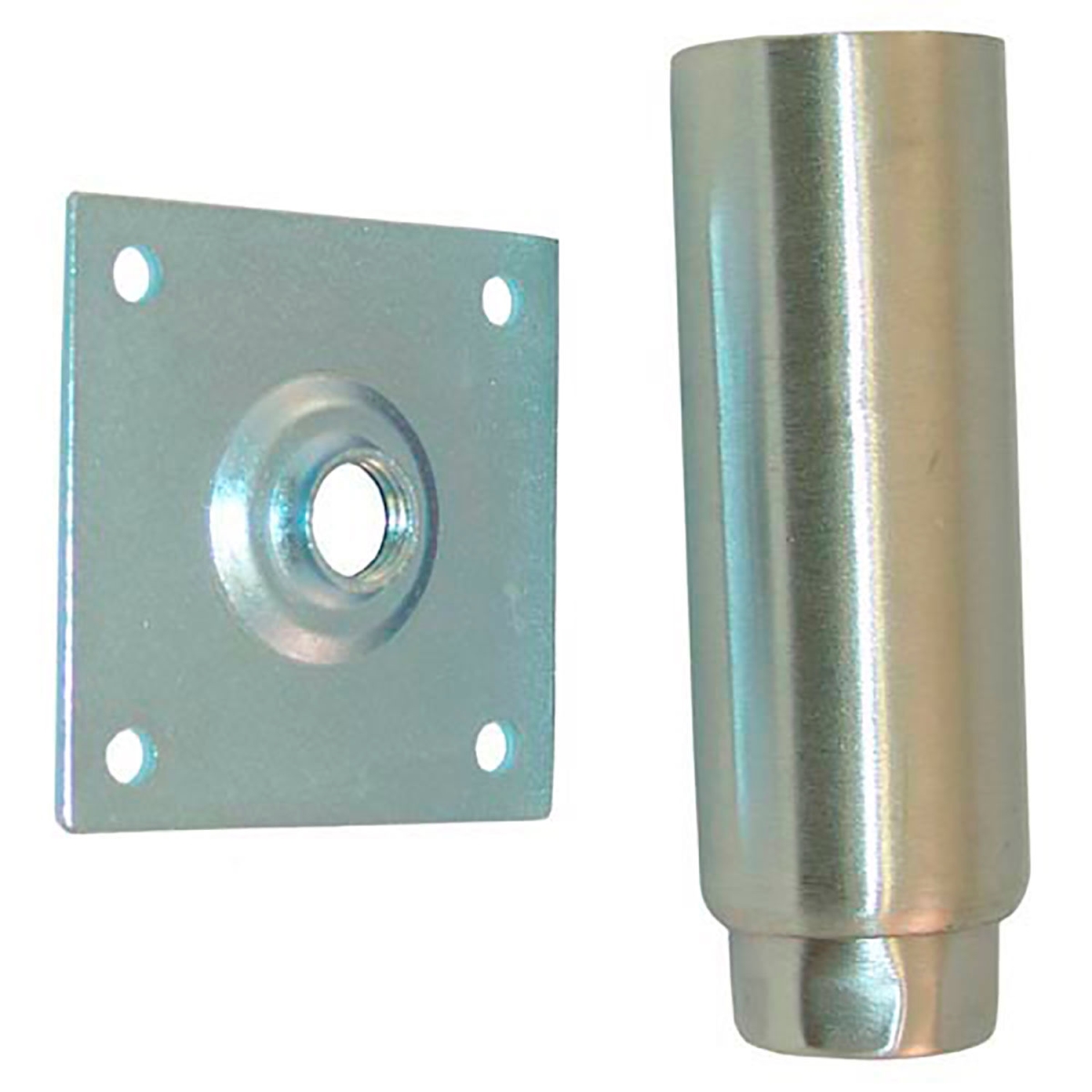 B2950896 26-3298 Stainless Steel 6 in. Adjustable Equipment Leg - Hex Foot - 3.5 in. Plate Mount
