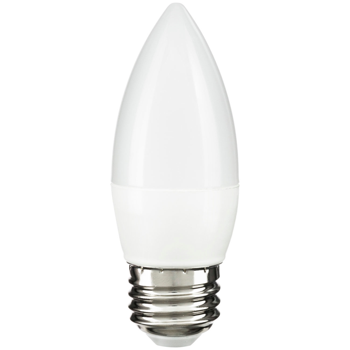 B3166948 Sunlite LED B13 Torpedo Frosted Light Bulb - E26 Base - 7W - 500 Lumens - 40K - Cool White - Pack of 6