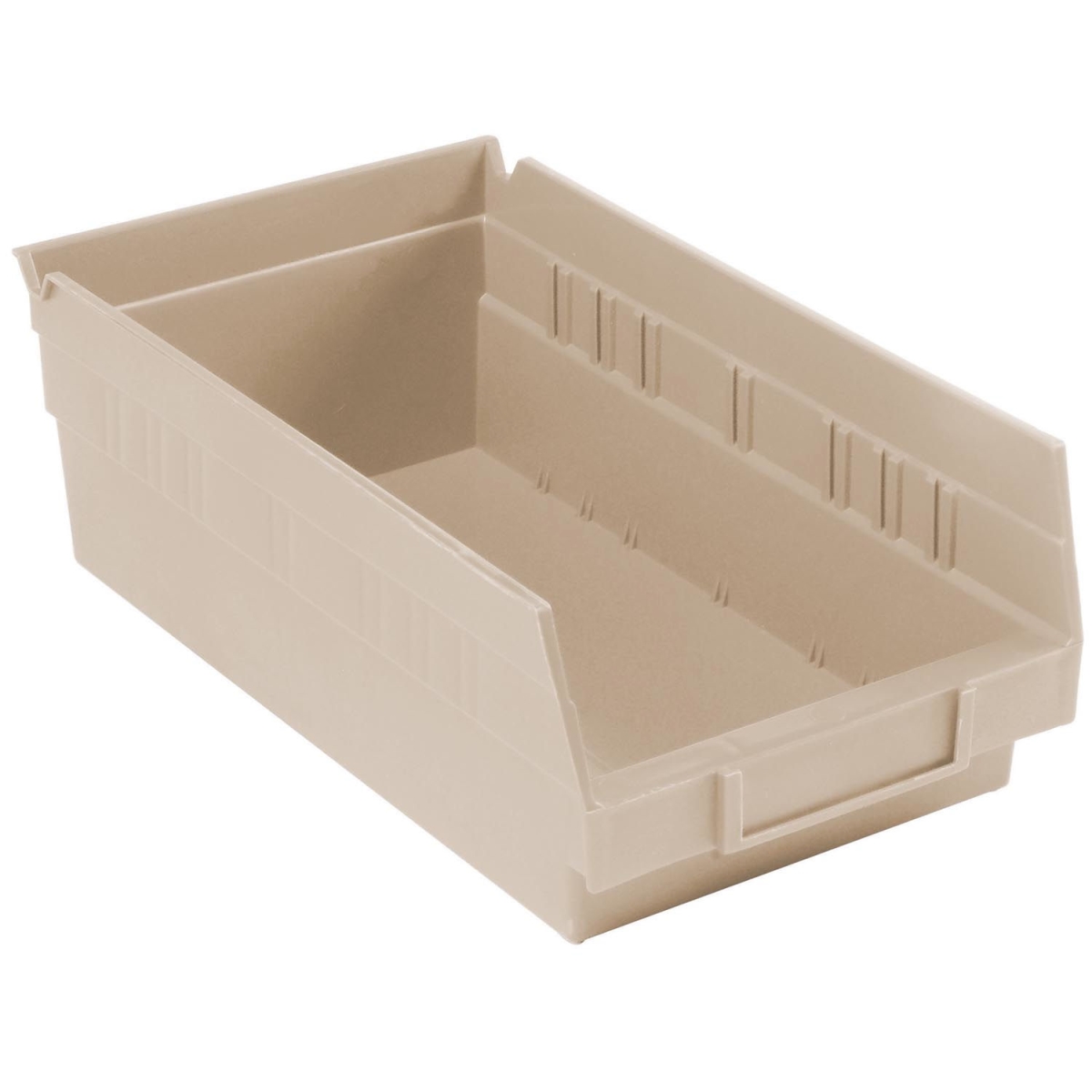 Global Industrial 184838BG Plastic Nesting Storage Shelf Bin - 6.625 x 11.625 x 4 in. - Beige