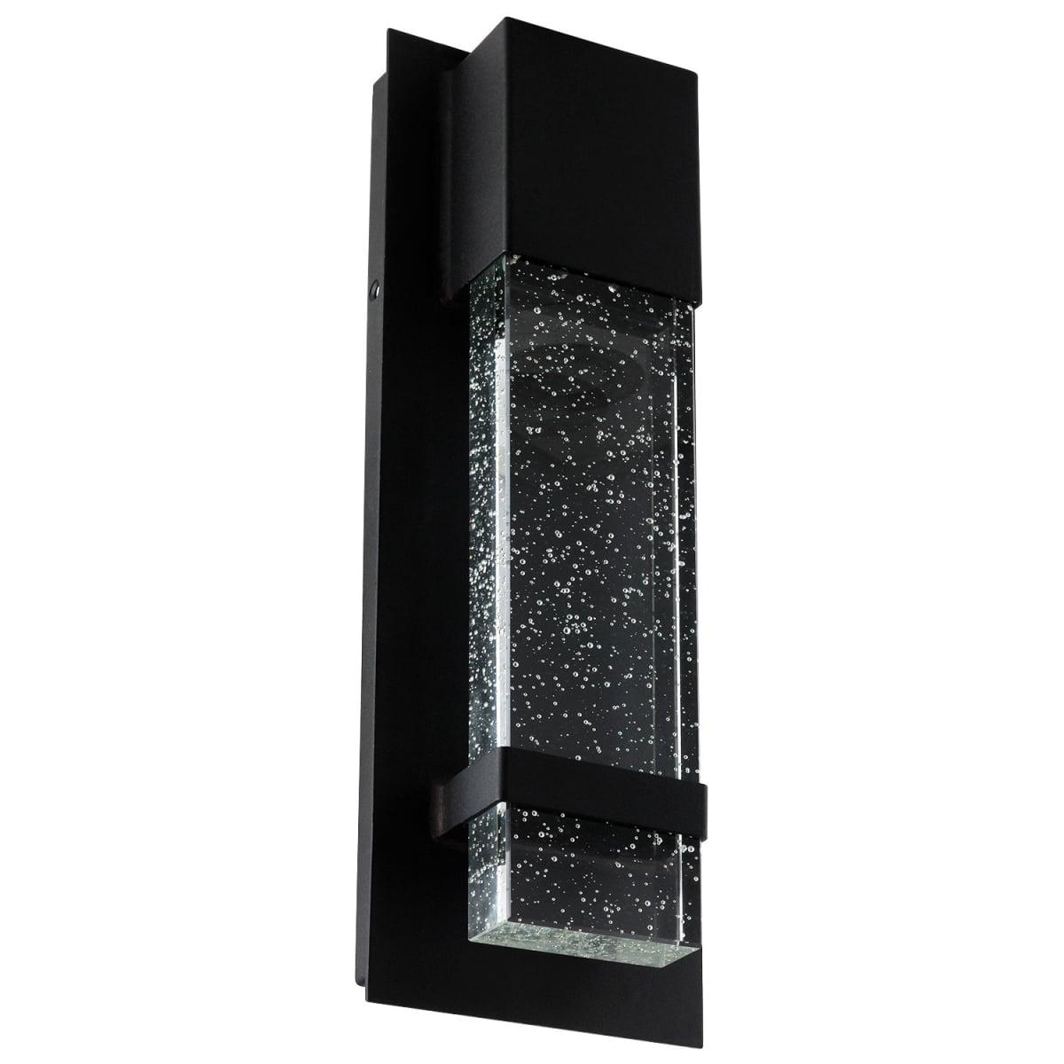 B3123112 Sunlite LED Wall Sconce with Rain Glass Panel - 13.75 x 6.5 in. - 12W - 3000K - Black & Warm White