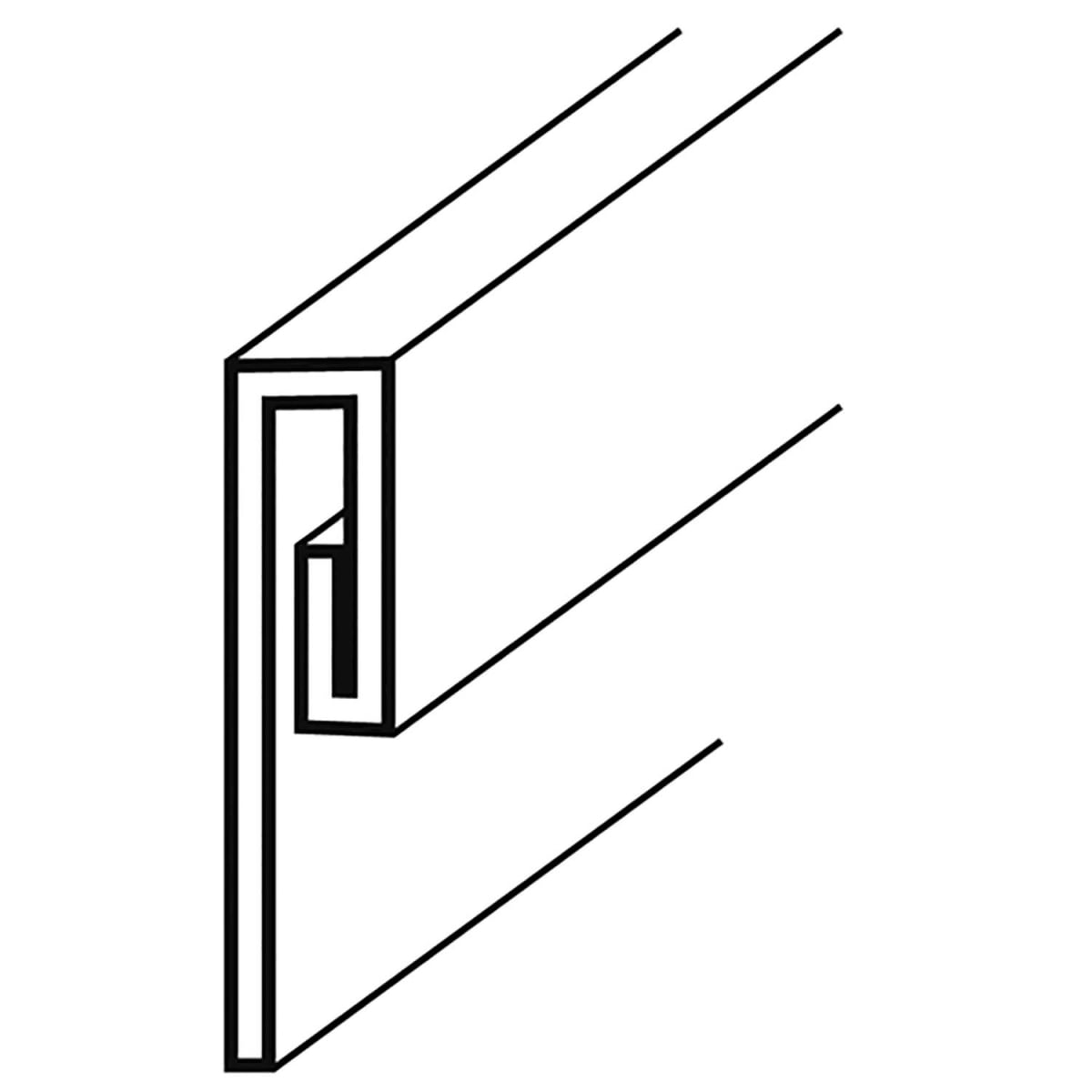 B2954774 7 ft. 266158 Cap Strip - Stainless Steel