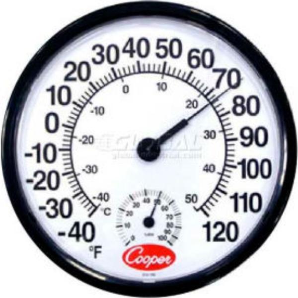 Cooper 212-150-8 Wall Dial Thermometer, -40 To 120 Degrees F