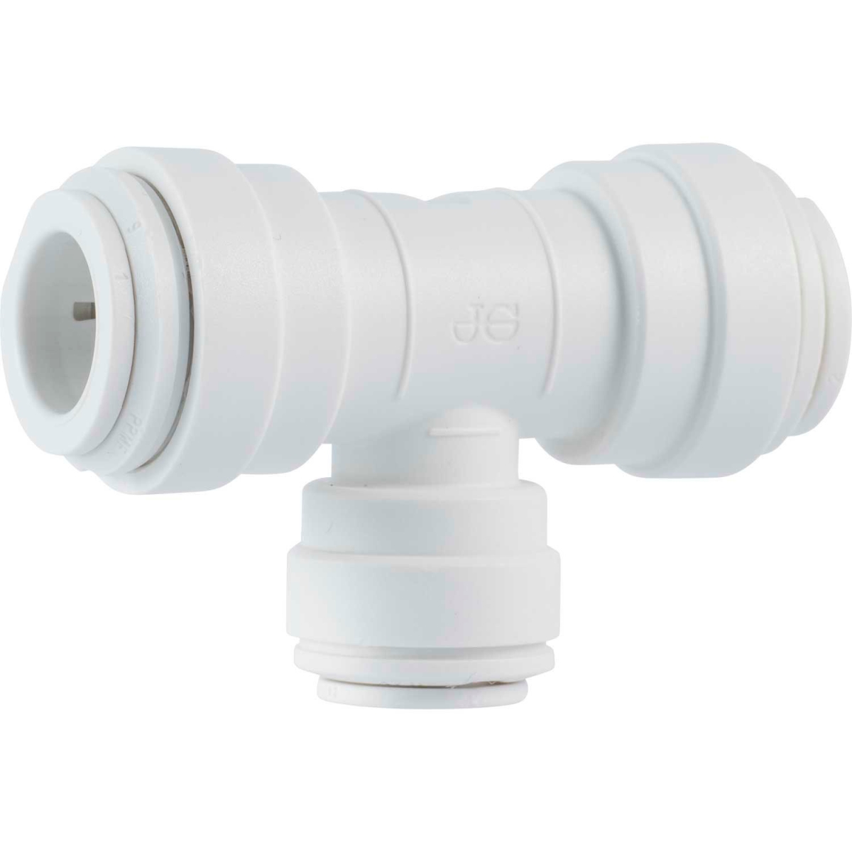 Reliance Worldwide B2334842 0.5 x 0.5 x 0.375 in. John Guest Polypropylene Reducing Tee - White - Pack of 10