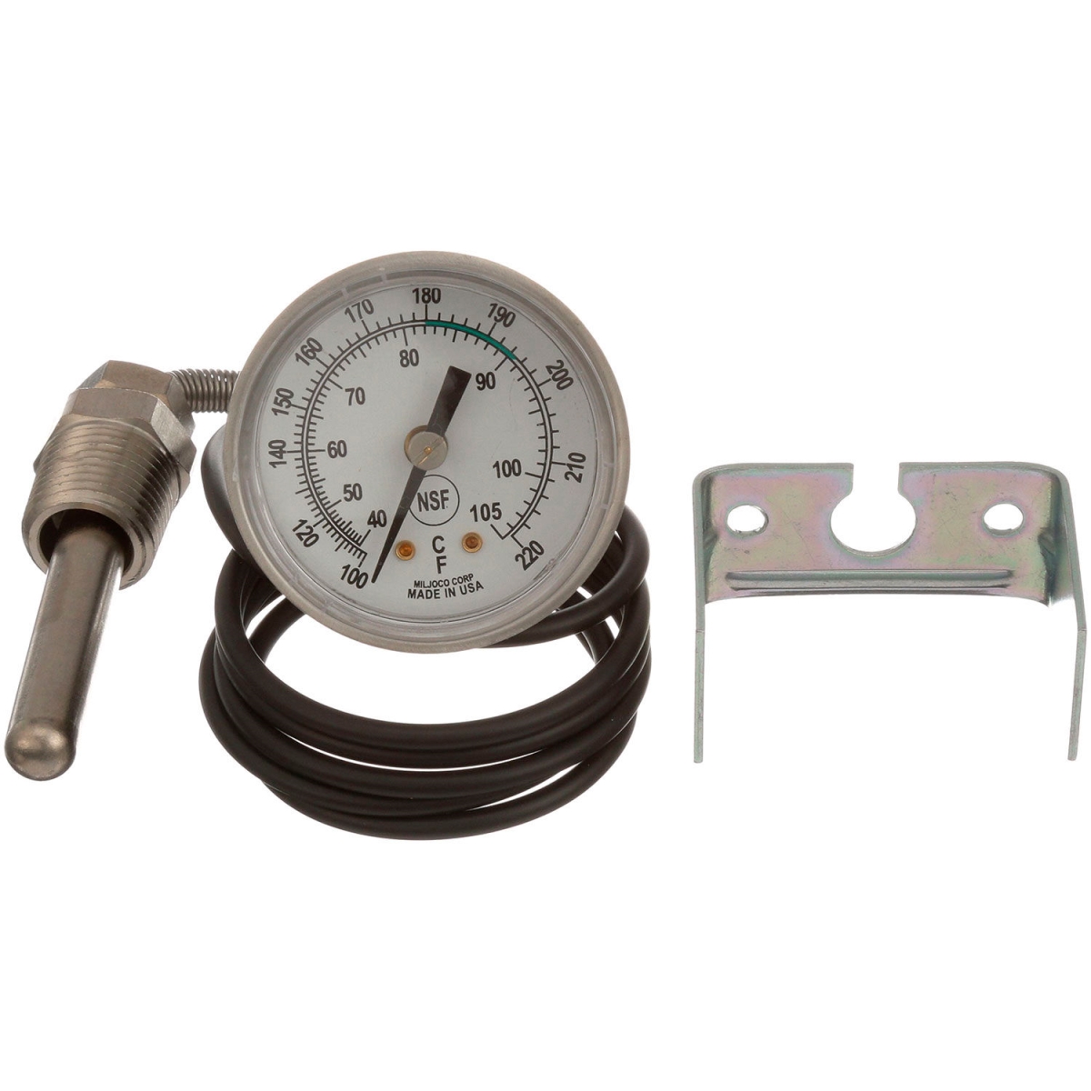 Picture of AllPoints B2954710 62-1006 Rinse Thermometer - 100 - 220 deg F - Panel Mount