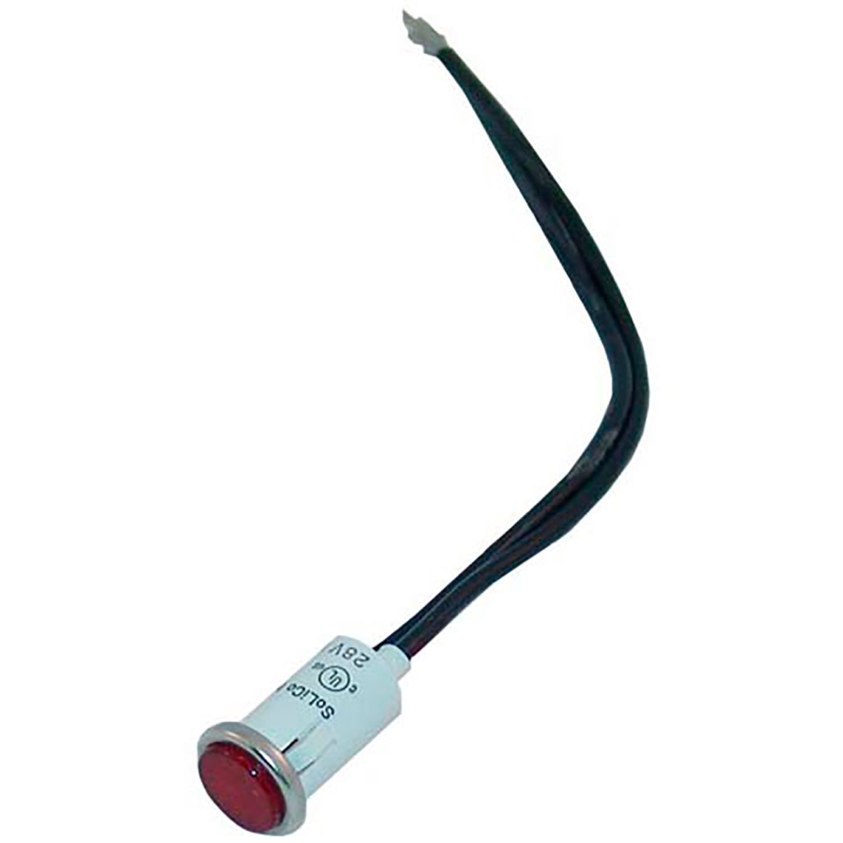 B2947816 38-1472 Red Flush Lens Signal Light with Wire Leads - 28V