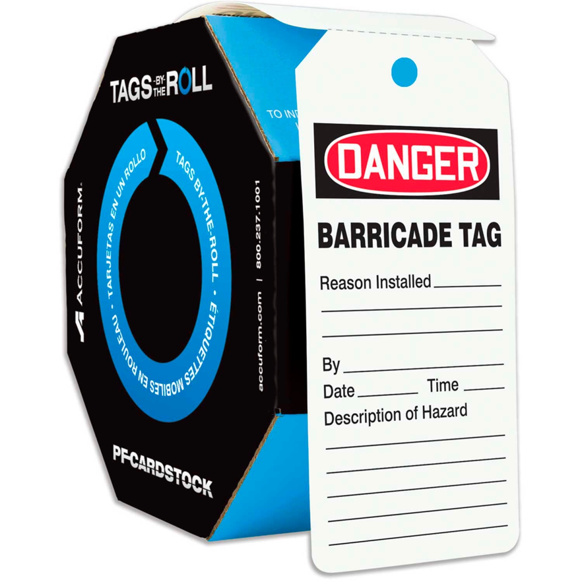 B2304772 TAR158 Danger Barricade - PF-Cardstock - Multi Color - 250 per Roll
