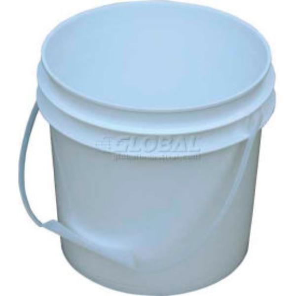 987399 1 gal Open Head Plastic Pail PAIL-1-PWP with Handle - White
