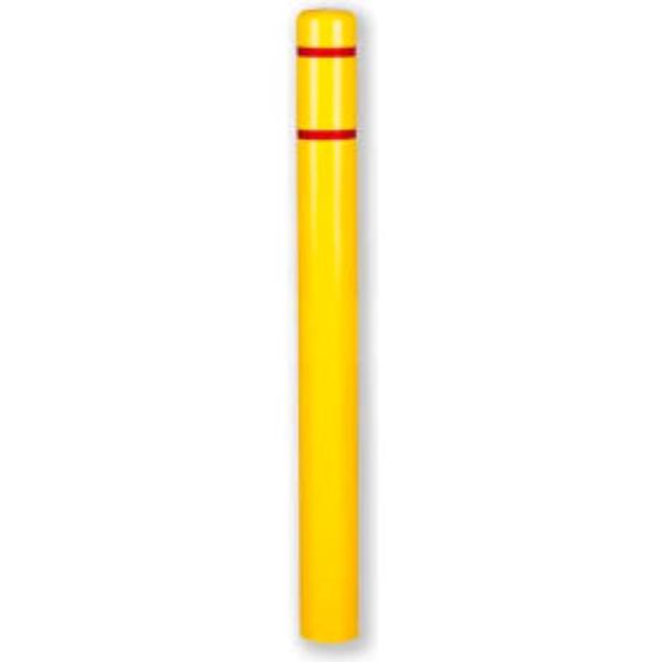 B895174 Post Guard Bollard Cover CL1385EASSY - 4.5 x 64 in. - Yellow with Red Tape