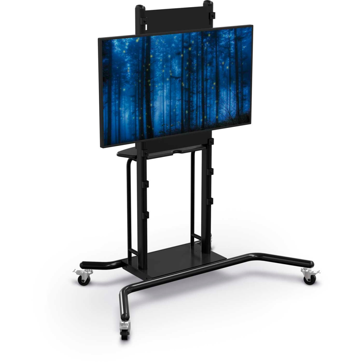 B3035309 MooreCo iTeach Spider Flat Panel Cart - Manual Height Adjustable - Black