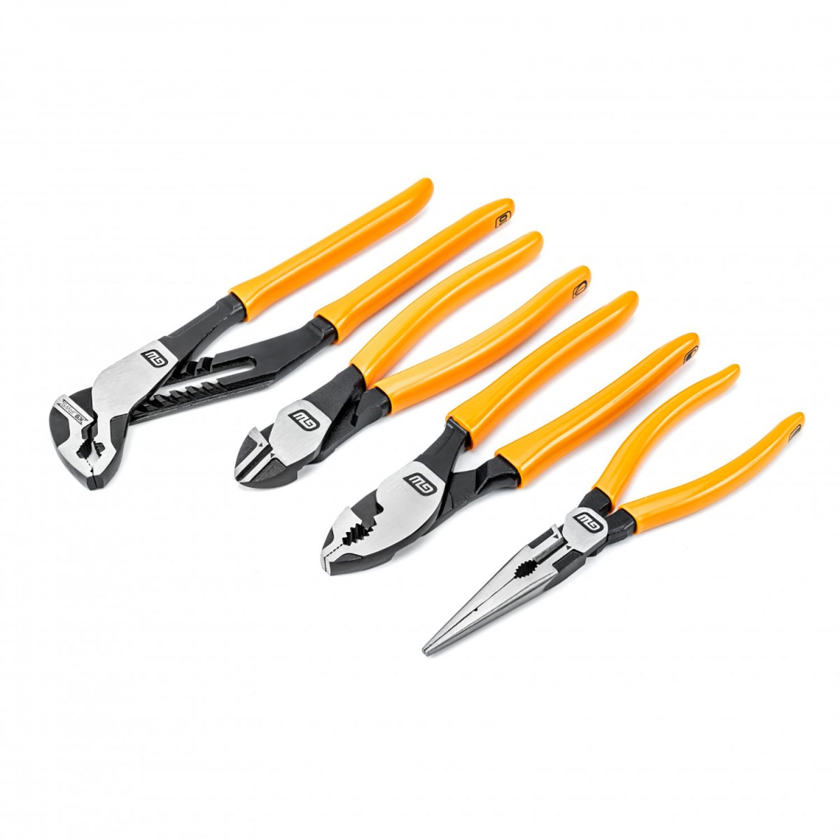 B3078619 Gearwrench Mixed Plier Set with Pitbull Dipped Handle - Orange - 4 Piece