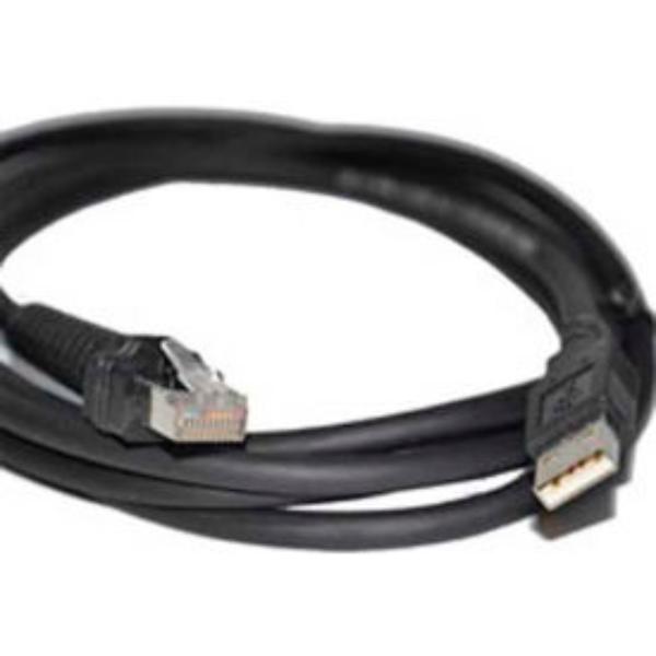 B1463116 6.5 ft. Datalogic Type A USB Cable for Use with PowerScan RF - Black