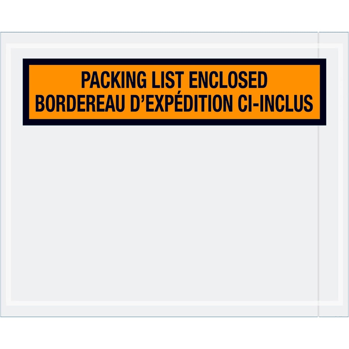 B2207991 Bilingual Envelopes - Packing List Enclosed Print - 5.5 x 4.5 in. - Orange - Pack of 1000