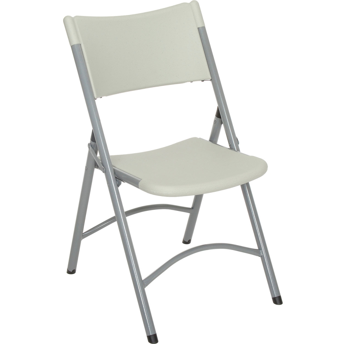 Global Industrial B449364 Interion Folding Chair with Mid Back - Resin - Light Gray