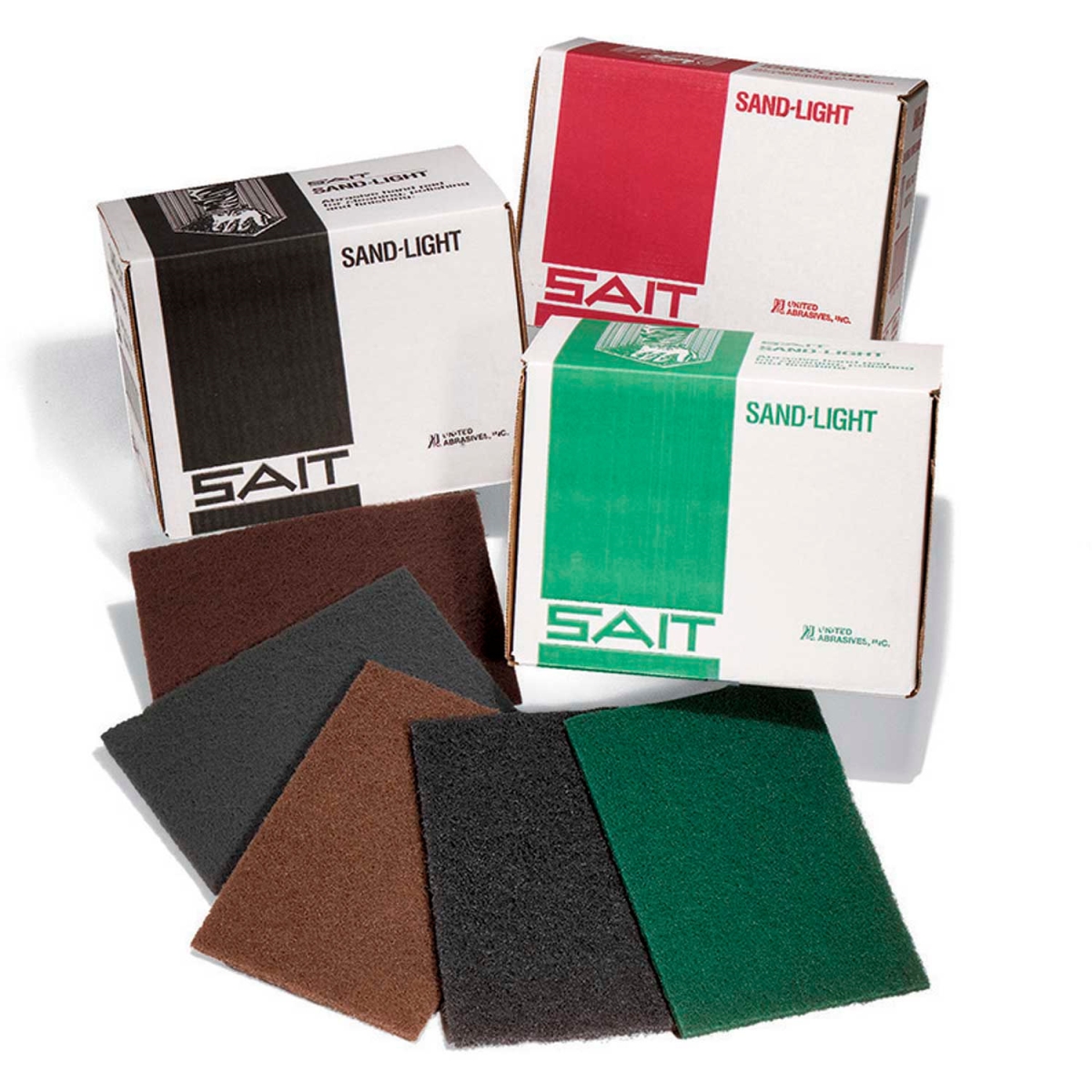 B2233958 Sait 77447 Sand-Light Hand Pad - 6 x 9 in. Maroon Non-Woven - Medium - Red