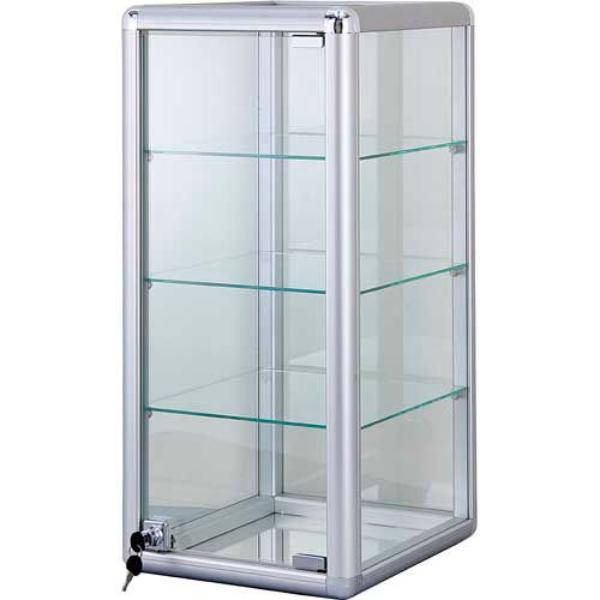 B1619985 Countertop Glass Showcase - Silver - 14 x 12 x 27 in.