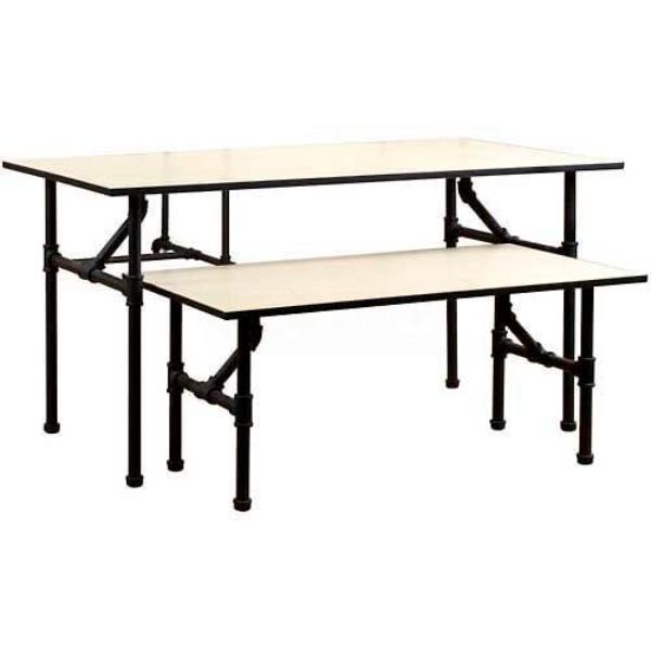 Picture of Amko Displays B1224133 Nesting Pipe Rack Table - Black - Large - 60 x 32 x 30 in.