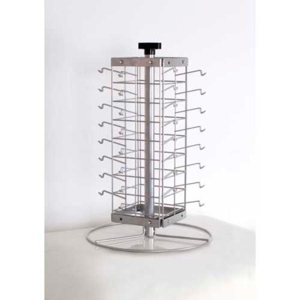 B1620100 Sunglass Rack - with Sign Holder - Silver - 24 in. - 32 Piece