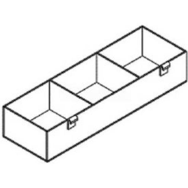 B811942 Triple Hosiery Bin Display - 24 x 7.5 x 4.071 in. - Acrylic Clear