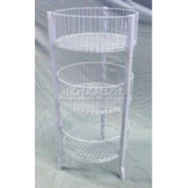 B811956 3-Tier Bin - 18 x 45 in. - Metal - White