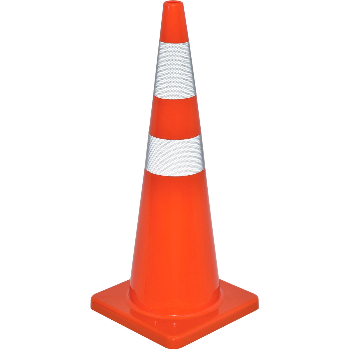 Global Industrial 708141 36 in. Traffic Cone - Reflective - Solid Orange Base - 10 lbs