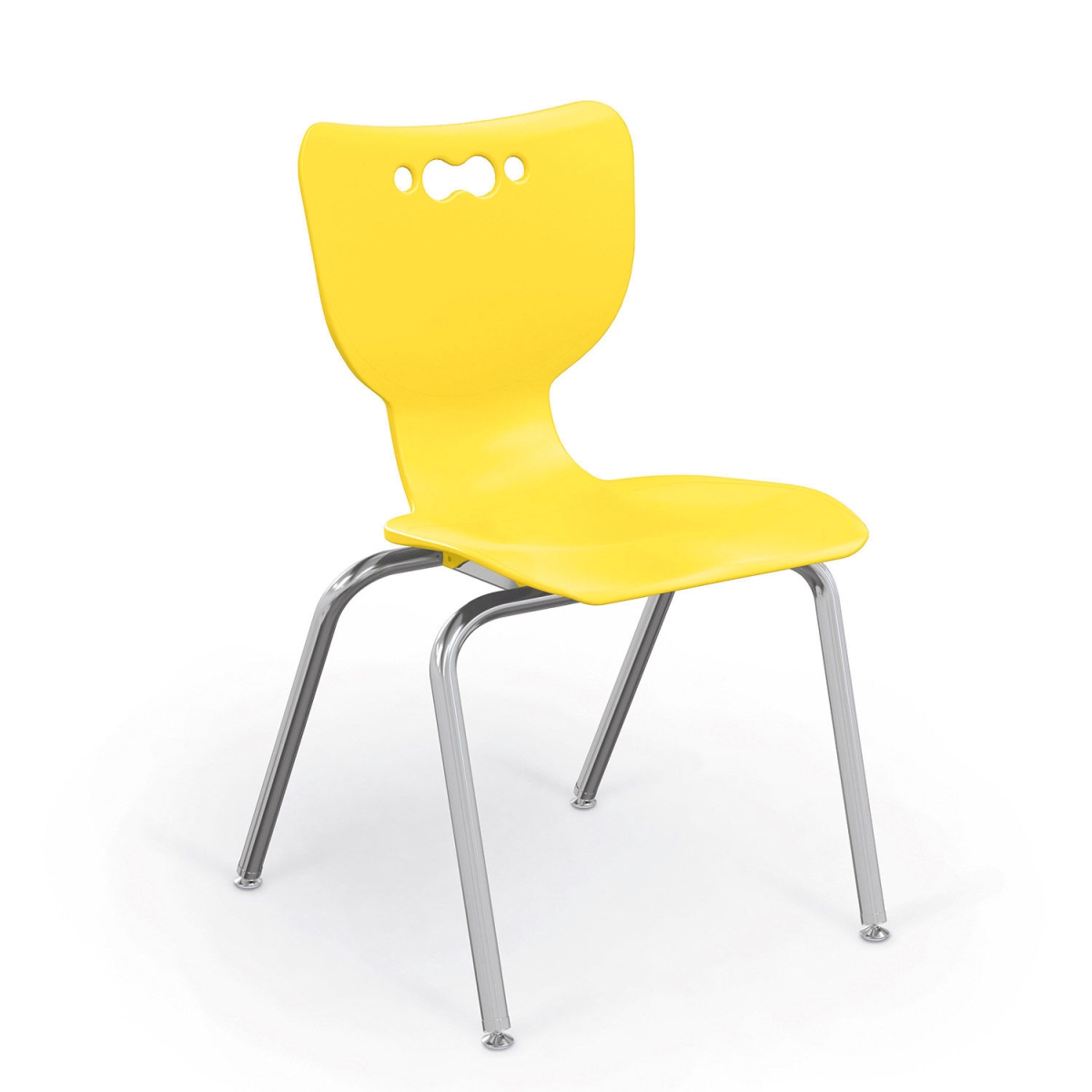 Picture of Balt B2300655 Hierarchy 18 in. Plastic Classroom Chair&#44; Chrome - Yellow