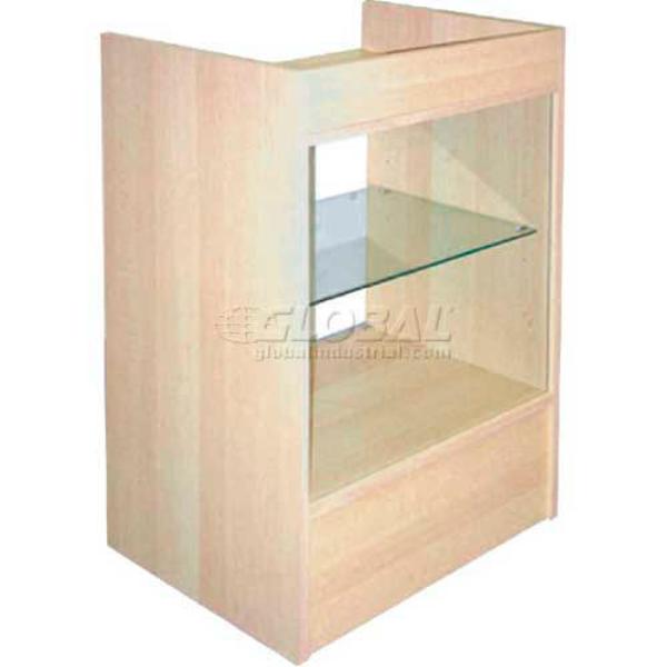 B1224030 Cash Register Stand with Glass - White