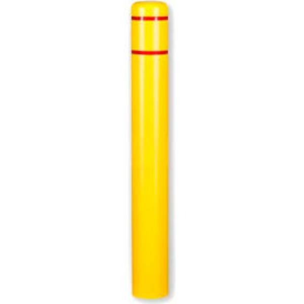 B895184 Post Guard Bollard Cover CL1386-A - 7 x 60 in. - Yellow with Red Tape