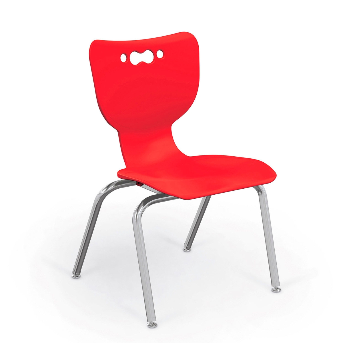 Picture of Balt B2300664 Hierarchy 16 in. Plastic Classroom Chair&#44; Chrome - Red