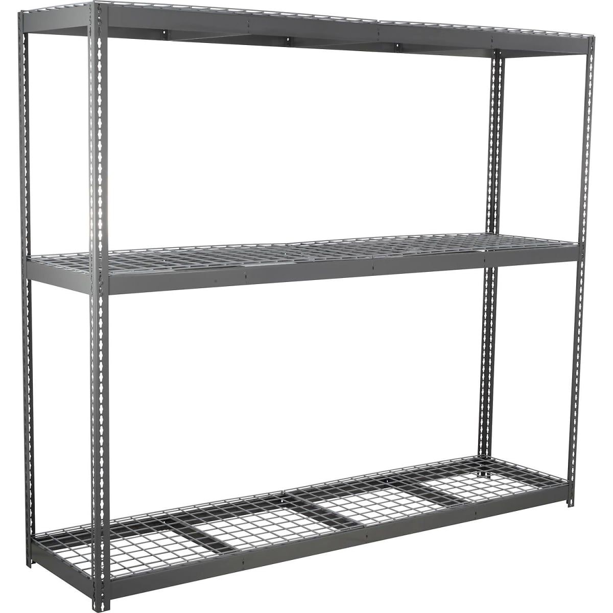 Global Industrial BD24608R3 3 Shelf Extra Heavy Duty Boltless Shelving Starter, Wire Deck - Gray - 60 x 24 x 84 in.