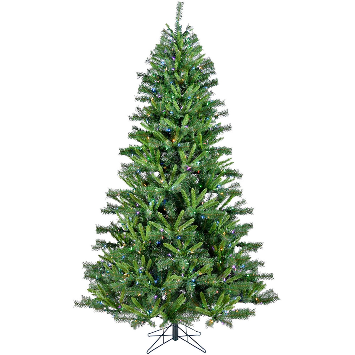 B2281753 Christmas Time Artificial Christmas Tree - 6.5 ft. Norway Pine - Multi LED Lights - Green
