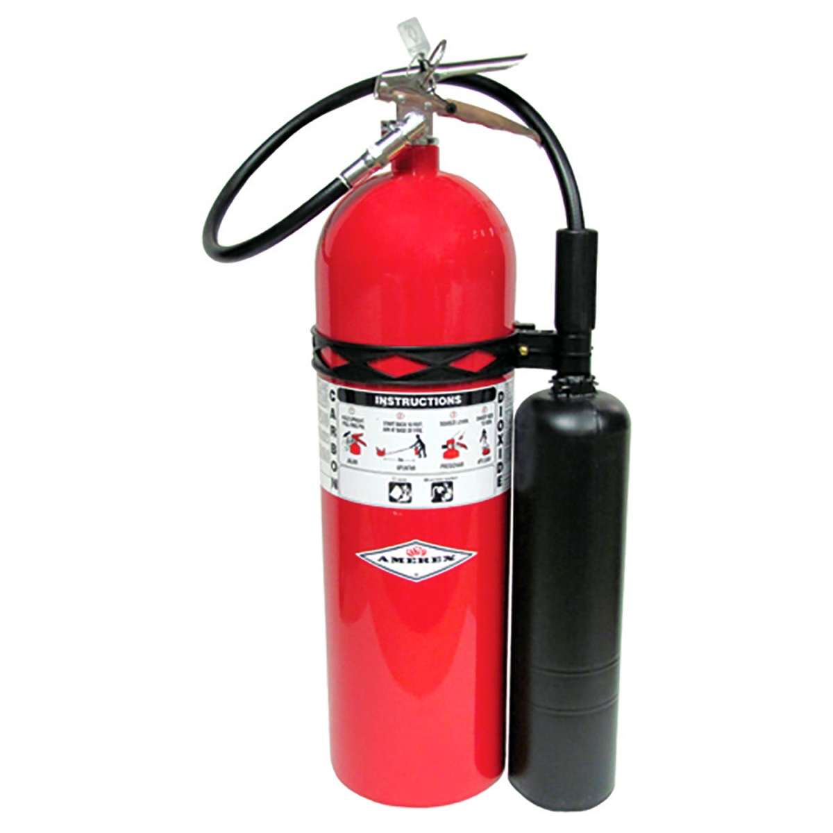 B2680336 CO2 Fire Extinguisher - Wall Mount - Type BC - Red - 15 lbs