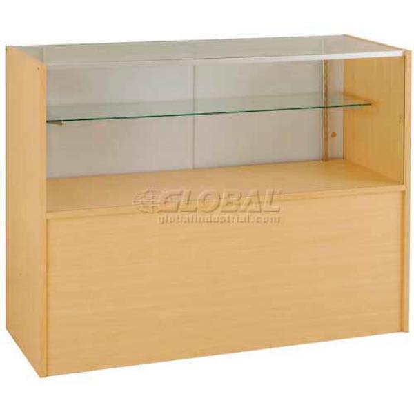 B1224025 6 ft. Half Vision Show Case - Maple