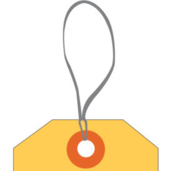 B1580377 Elastic Tag Loops - 9 in. - White - Pack of 1000