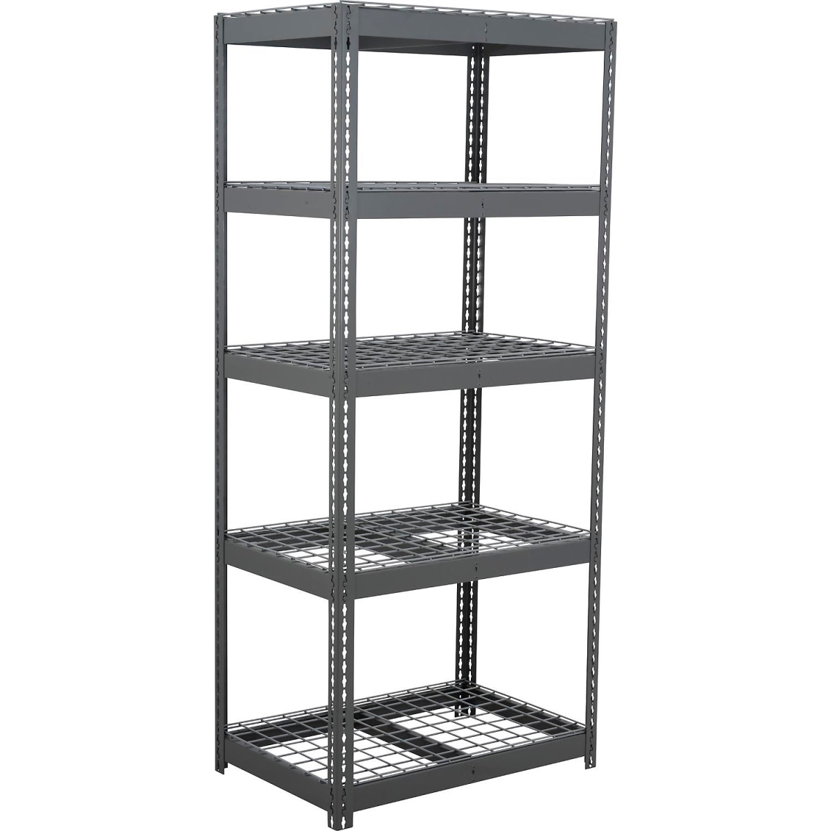 Global Industrial BD18367R5 5 Shelf Extra Heavy Duty Boltless Shelving Starter, Wire Deck - Gray - 36 x 18 x 72 in.